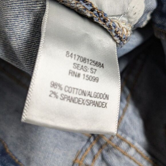 Bongo Denim Shorts Women Size 2 Button Fly Distressed Blue Medium Wash 2" inseam - Picture 8 of 8